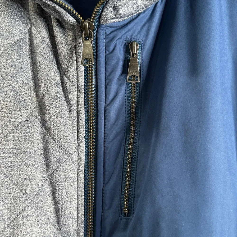 Banana Republic Men's Gray and Navy Quilted Puffer Jacket size XL